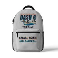 Thumbnail for De Havilland Canada DHC-8-100 Dash 8 - 3D Backpack - Cartoon + Name - White