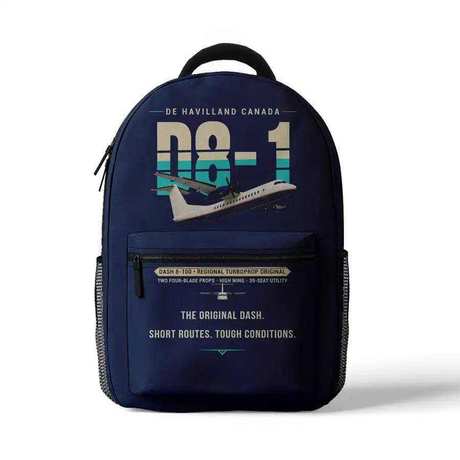 De Havilland Canada DHC-8-100 Dash 8 - 3D Backpack - Original - Dark Blue