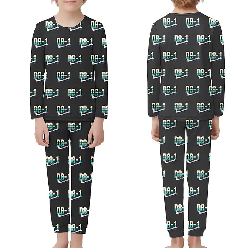 De Havilland Canada DHC-8-100 Dash 8 - Children Pajamas - Original Pattern - Black