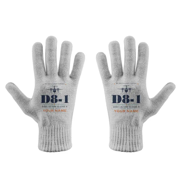 De Havilland Canada DHC-8-100 Dash 8 - Gloves - Full - Heritage + Name - Light Gray