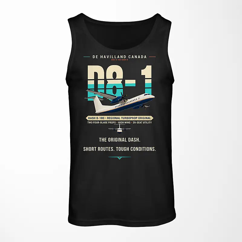 De Havilland Canada DHC-8-100 Dash 8 - Original - Tank Top - Black