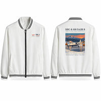 Thumbnail for De Havilland Canada DHC-8-100 Dash 8 Stylish Jackets - Baseball Collar - Poster - White