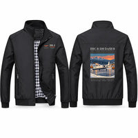 Thumbnail for De Havilland Canada DHC-8-100 Dash 8 Stylish Jackets - Stand Collar - Poster - Black