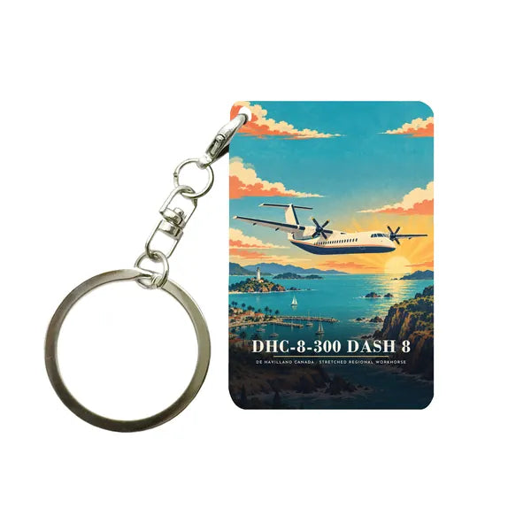 De Havilland Canada DHC-8-300 Dash 8 - 3D - Key Chain - Full Print