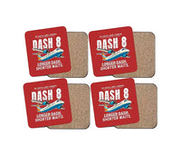 Thumbnail for De Havilland Canada DHC-8-300 Dash 8 - Cartoon - Coaster Set - Red