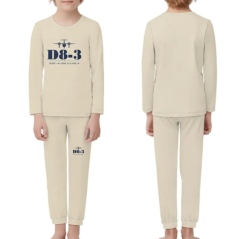 De Havilland Canada DHC-8-300 Dash 8 - Children Pajamas - Heritage Chest - Beige