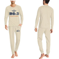 Thumbnail for De Havilland Canada DHC-8-300 Dash 8 - Men Pajamas - Heritage Chest + Name - Beige