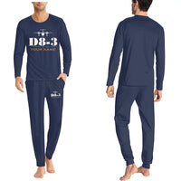Thumbnail for De Havilland Canada DHC-8-300 Dash 8 - Men Pajamas - Heritage Chest + Name - Navy Blue