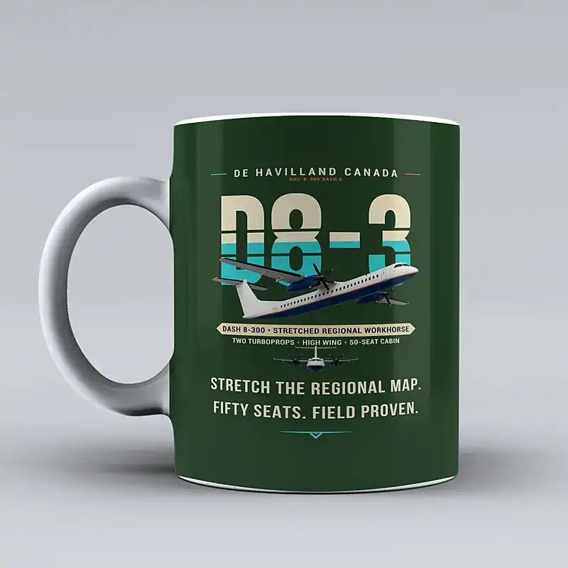 De Havilland Canada DHC-8-300 Dash 8 - Original - Mug - Dark Green
