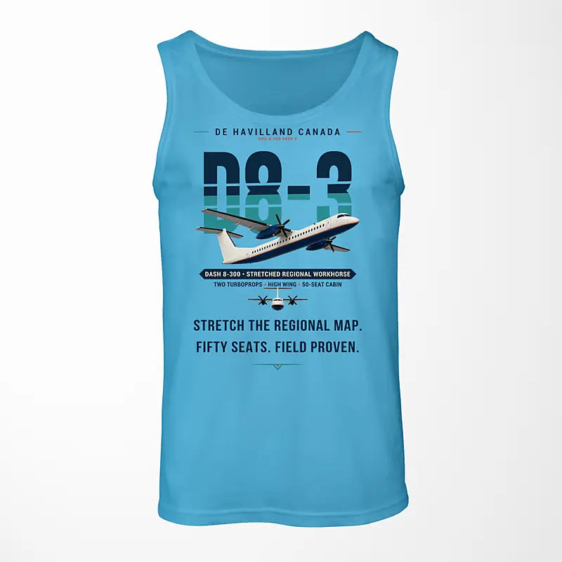 De Havilland Canada DHC-8-300 Dash 8 - Original - Tank Top - Sky Blue