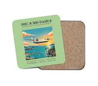 Thumbnail for De Havilland Canada DHC-8-300 Dash 8 - Poster - Coaster - Light Green