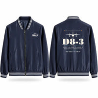 Thumbnail for De Havilland Canada DHC-8-300 Dash 8 Stylish Jackets - Baseball Collar - Heritage - Navy Blue