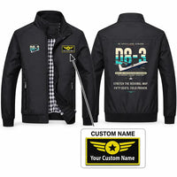 Thumbnail for De Havilland Canada DHC-8-300 Dash 8 Stylish Jackets - Stand Collar - Original + Name - Black