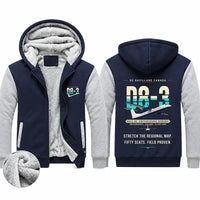 Thumbnail for De Havilland Canada DHC-8-300 Dash 8 Zipped Sweatshirts - Original - Navy & Gray