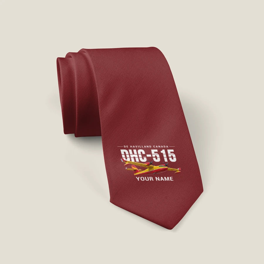 De Havilland Canadair 515 - Original + Name - Tie - Dark Red