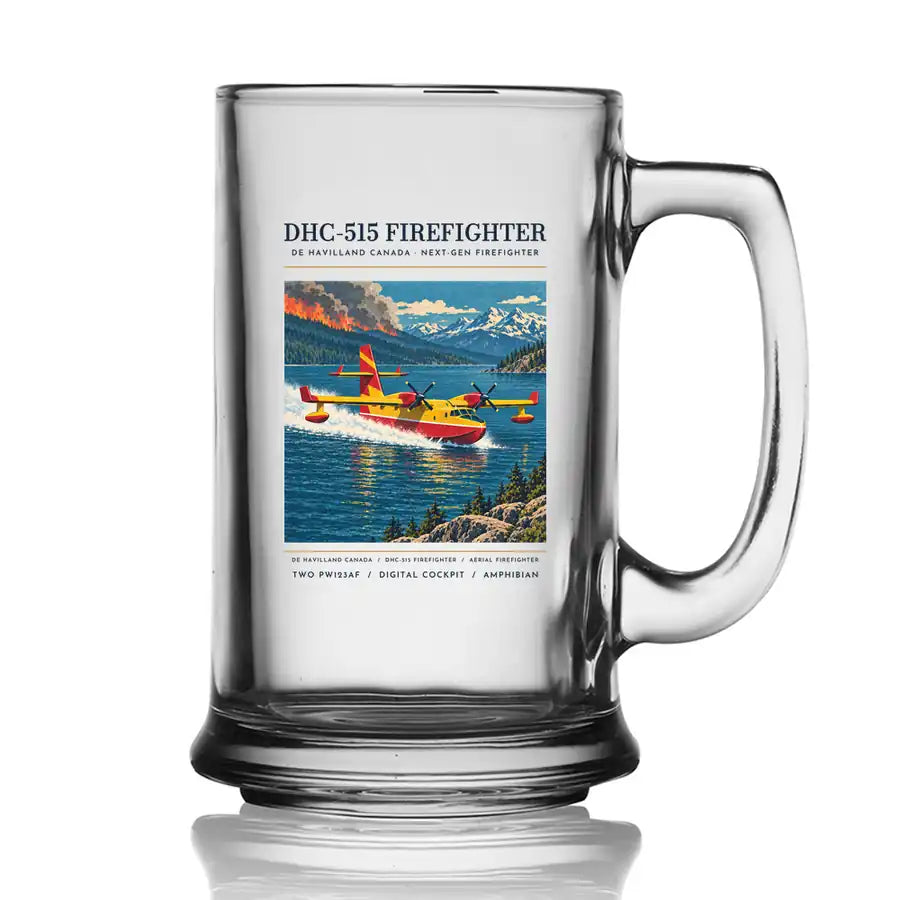 De Havilland Canadair 515 - Poster - Beer Glass with Holder