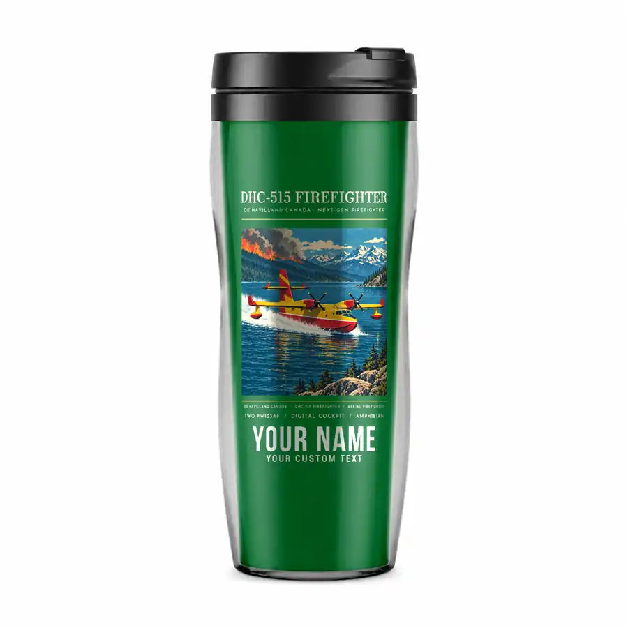 De Havilland Canadair 515 - Poster + Name - Plastic (No Holder) - Green