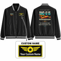 Thumbnail for De Havilland Canadair 515 Stylish Jackets - Baseball Collar - Original + Name - Black
