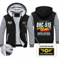 Thumbnail for De Havilland Canadair 515 Zipped Sweatshirts - Cartoon + Name - Black & Gray