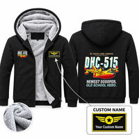 Thumbnail for De Havilland Canadair 515 Zipped Sweatshirts - Cartoon + Name - Black