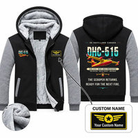 Thumbnail for De Havilland Canadair 515 Zipped Sweatshirts - Original + Name - Black & Gray