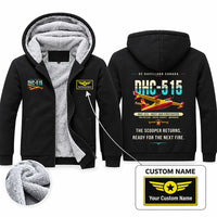 Thumbnail for De Havilland Canadair 515 Zipped Sweatshirts - Original + Name - Black