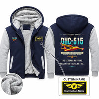 Thumbnail for De Havilland Canadair 515 Zipped Sweatshirts - Original + Name - Navy & Gray