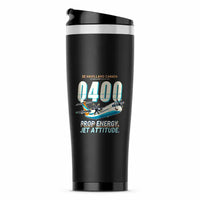 Thumbnail for De Havilland Dash 8-400 - Cartoon - Stainless Steel (No Holder) - Black