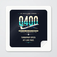 Thumbnail for De Havilland Dash 8-400 - Original - Square Sticker - Peel
