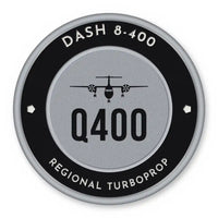 Thumbnail for De Havilland Dash 8-400 Patches - Circle - Black Silver