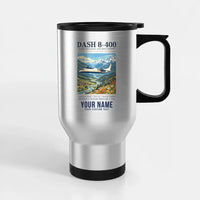Thumbnail for De Havilland Dash 8-400 - Poster + Name - Stainless Steel with Holder - Silver