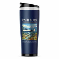 Thumbnail for De Havilland Dash 8-400 - Poster - Stainless Steel (No Holder) - Dark Blue