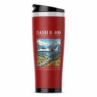 Thumbnail for De Havilland Dash 8-400 - Poster - Stainless Steel (No Holder) - Red