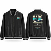 Thumbnail for De Havilland Dash 8-400 Stylish Jackets - Baseball Collar - Original - Black