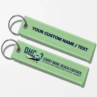 Thumbnail for De Havilland Canada DHC-3 Otter Aviator Key Chains - Light Green - Personalized