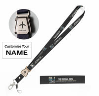 Thumbnail for De Havilland Canada DHC-8-100 Dash 8 seat belt lanyard - black with name