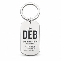 Thumbnail for Debrecen International Airport DEB - Key Chain - Original Design - Silver