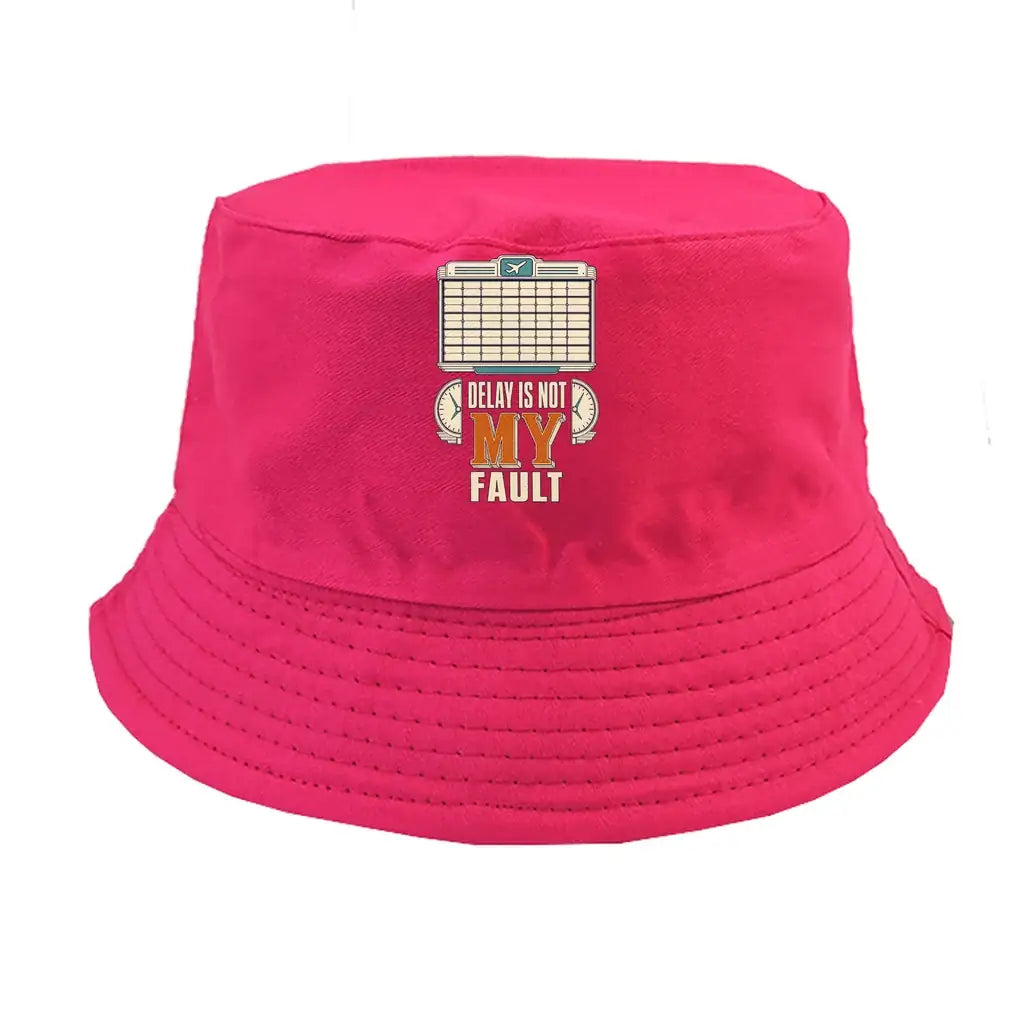 Delay Is Not My Fault summer hat - pink