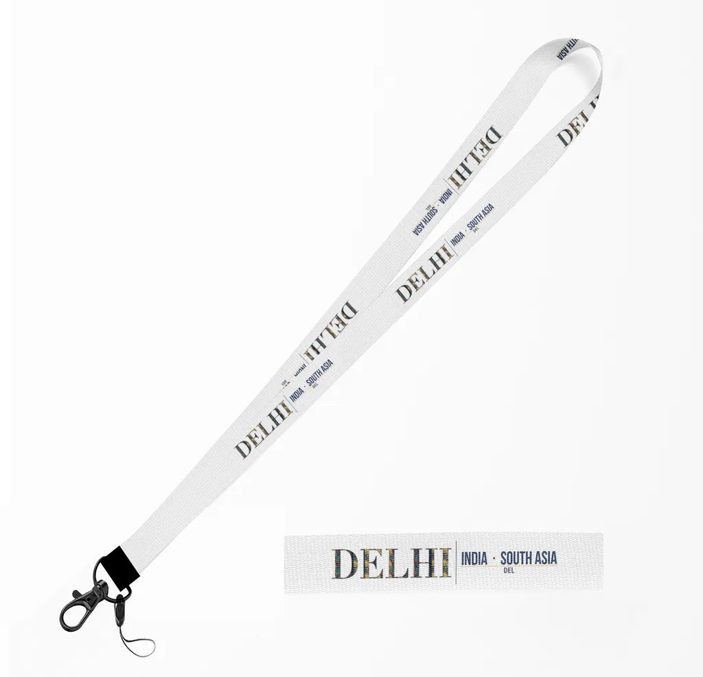 Delhi City Series lanyard - white