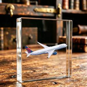 Delta Air Lines Airbus A350 Airplane Crystal Ornament