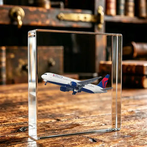 Delta Air Lines Boeing 767 Airplane Crystal Ornament