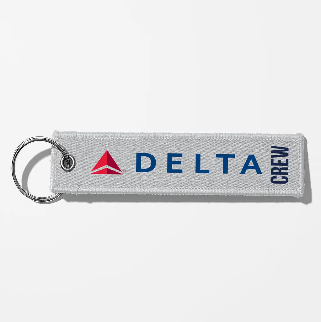 Delta Air Lines Crew & Staff Tag Key Chains - Light Gray - Crew