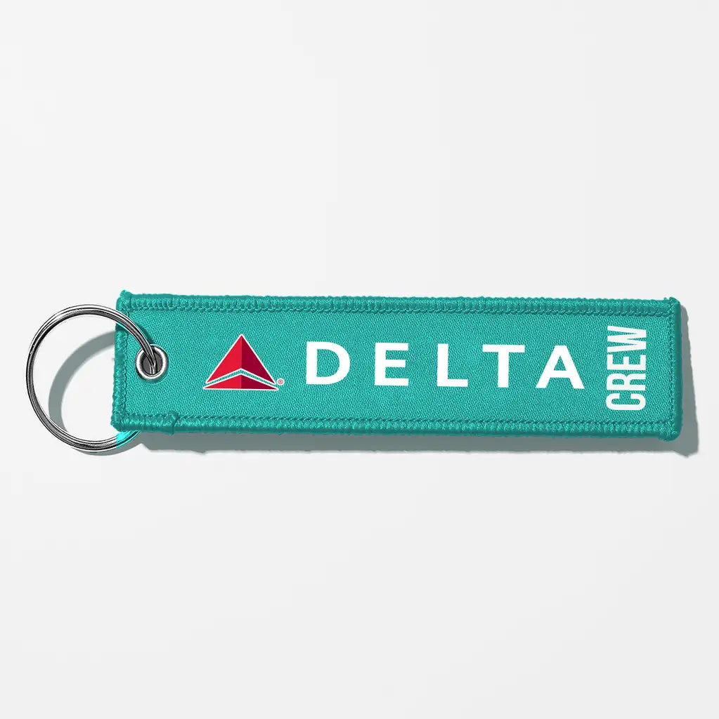 Delta Air Lines Crew & Staff Tag Key Chains - Turquoise - Crew