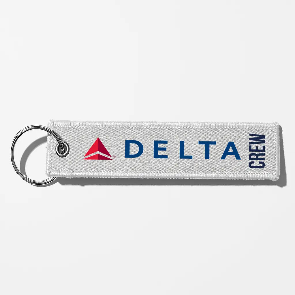 Delta Air Lines Crew & Staff Tag Key Chains - White - Crew