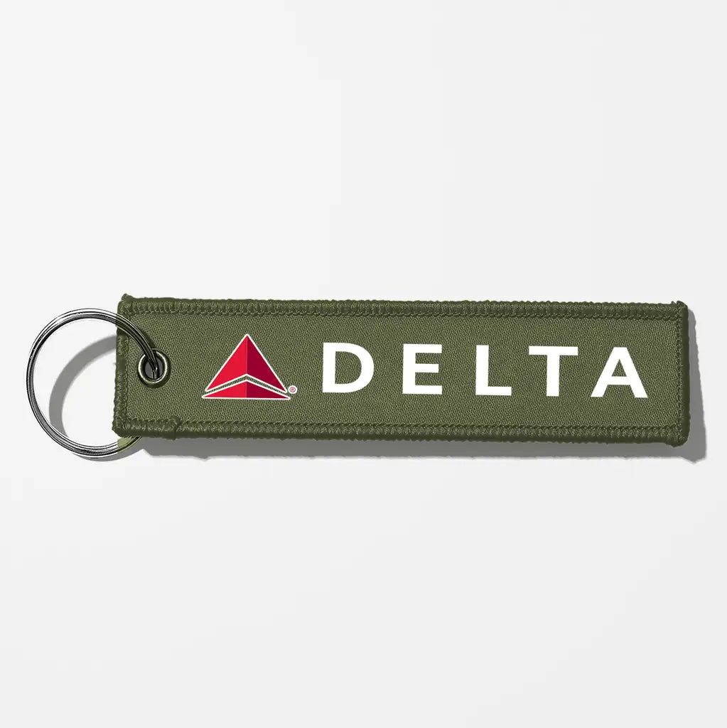 Delta Air Lines Crew & Staff Tag Key Chains - Green Army