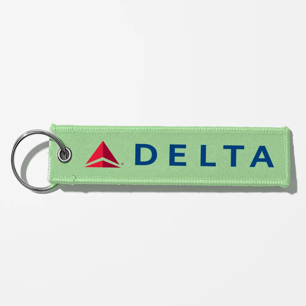 Delta Air Lines Crew & Staff Tag Key Chains - Light Green