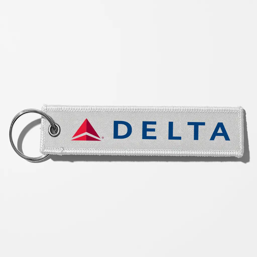 Delta Air Lines Crew & Staff Tag Key Chains - White