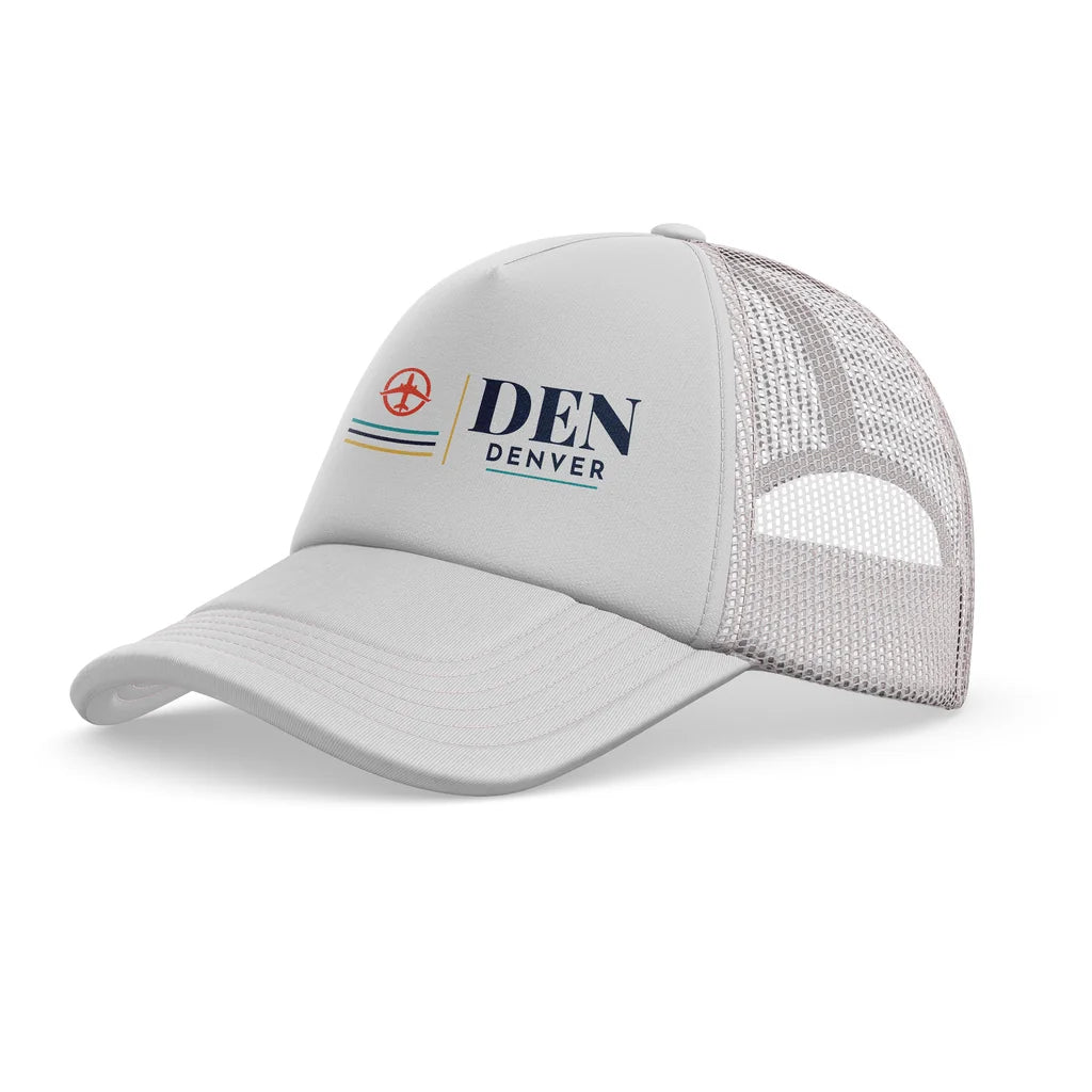 Denver International Airport (DEN) trucker cap - white