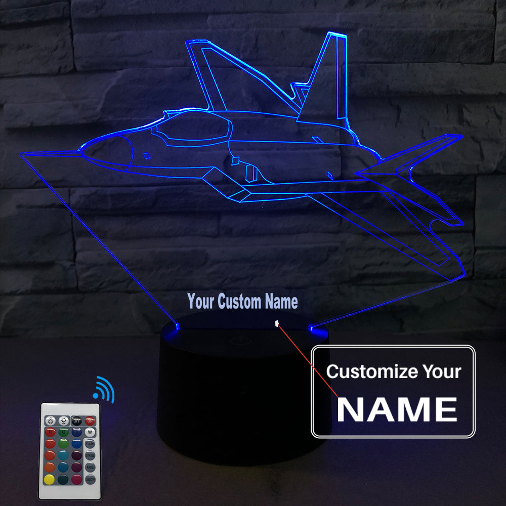Departing Amazing Fighter Jet Designed 3D Lamp