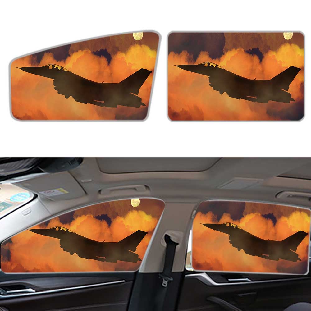 Departing Fighter Jet 16 Designed Car Sun Shade (Side window)